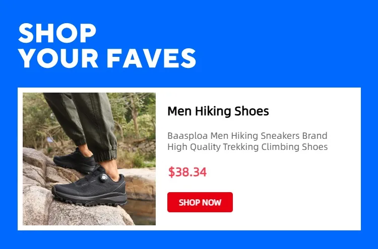 Baasploa Men Hiking Shoes High Quality Comfort Soft Waterproof Male Trekking Sneakers Resistant Non-slip Outdoor Climbing Shoes