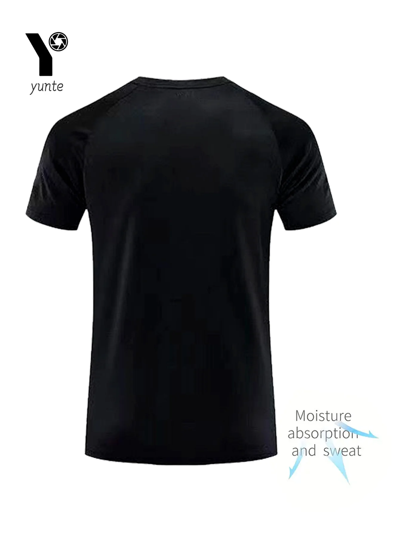 Round Neck T-Shirt 8-Color Black and White Gray Navy Fluorescent Green Ultra-Light Men's Quick-Drying Breathable Sweat-Absorbent