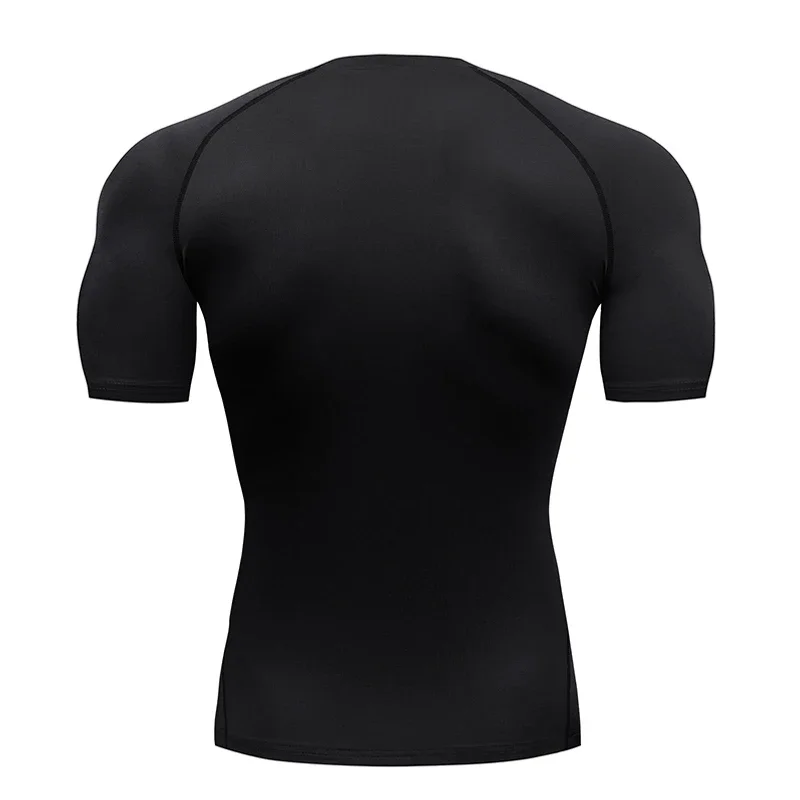 Compression T Shirt Men Summer Sportswear Running T-shirt Elastic Quick Dry Sport Tops Tee Athletic Gym Workout Shirts Men