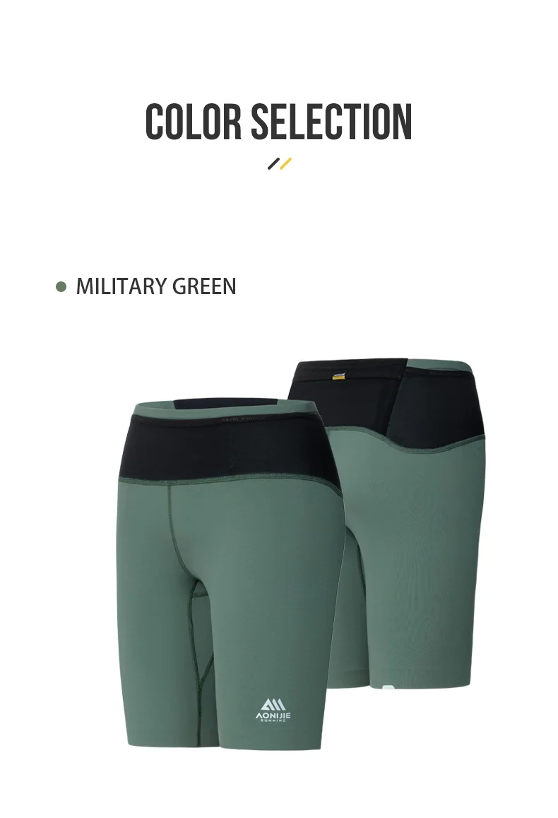 AONIJIE FW5149 Women Female Sports Skinny Midpants Quick Drying Compression Shorts With Multiple Pockets For Running Gym Cycling