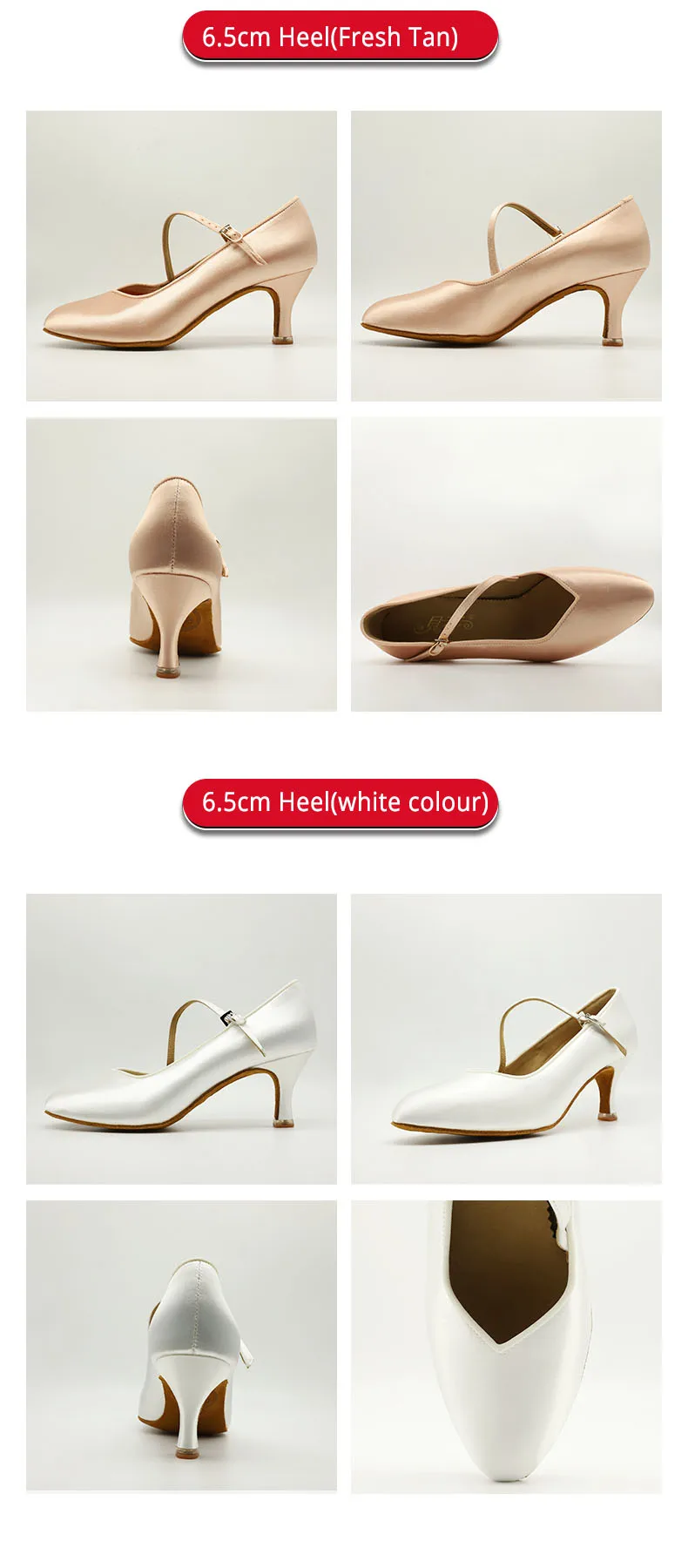 BD Dance Women Standard Shoes N138 Satin Soft Sole Genuine Leather Fresh Tan Satin High Heel Ladies Ballroom Dance Shoes