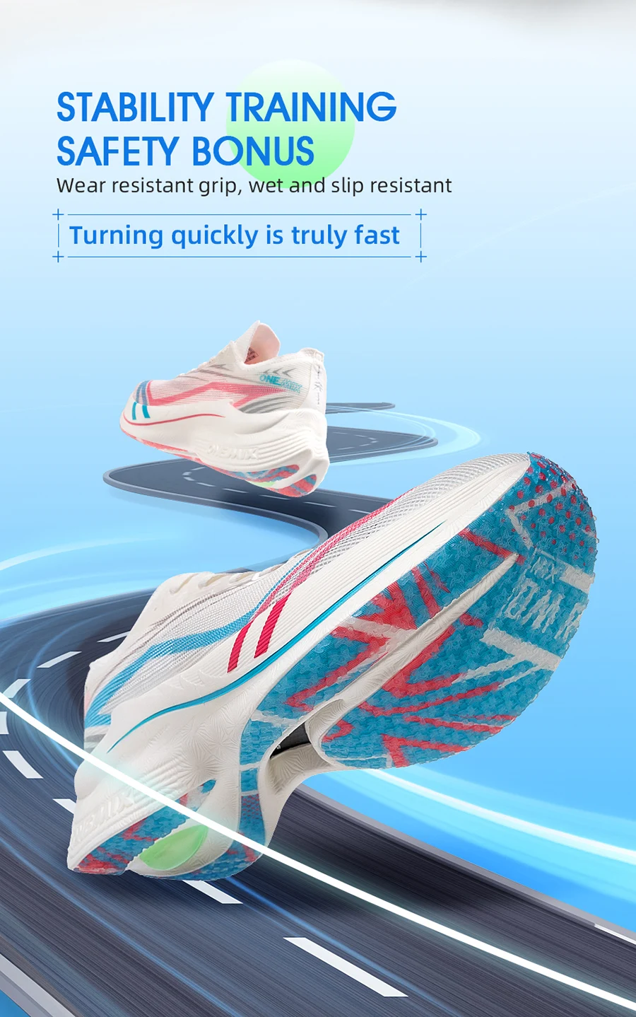 ONEMIX Nylon Carbon Fiber Running Shoes for Men Marathon Shoes Breathable Ultra Light Track Field Kilometer Race Running Sneaker