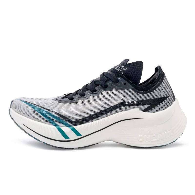 ONEMIX Nylon Carbon Fiber Running Shoes for Men Marathon Shoes Breathable Ultra Light Track Field Kilometer Race Running Sneaker