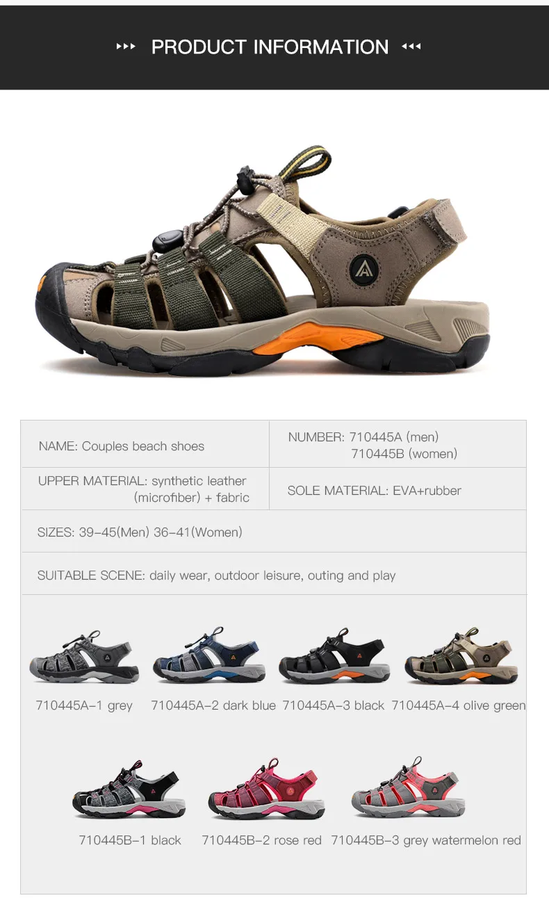 HUMTTO Summer Beach Sandals Men Outdoor Water Sneakers Leather Hiking Camping Climbing Aqua Shoes Breathable Sandals for Mens
