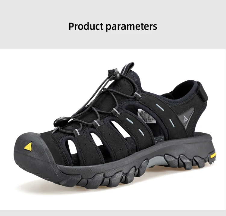 HUMTTO Summer Beach Sandals Men Outdoor Water Sneakers Leather Hiking Camping Climbing Aqua Shoes Breathable Sandals for Mens
