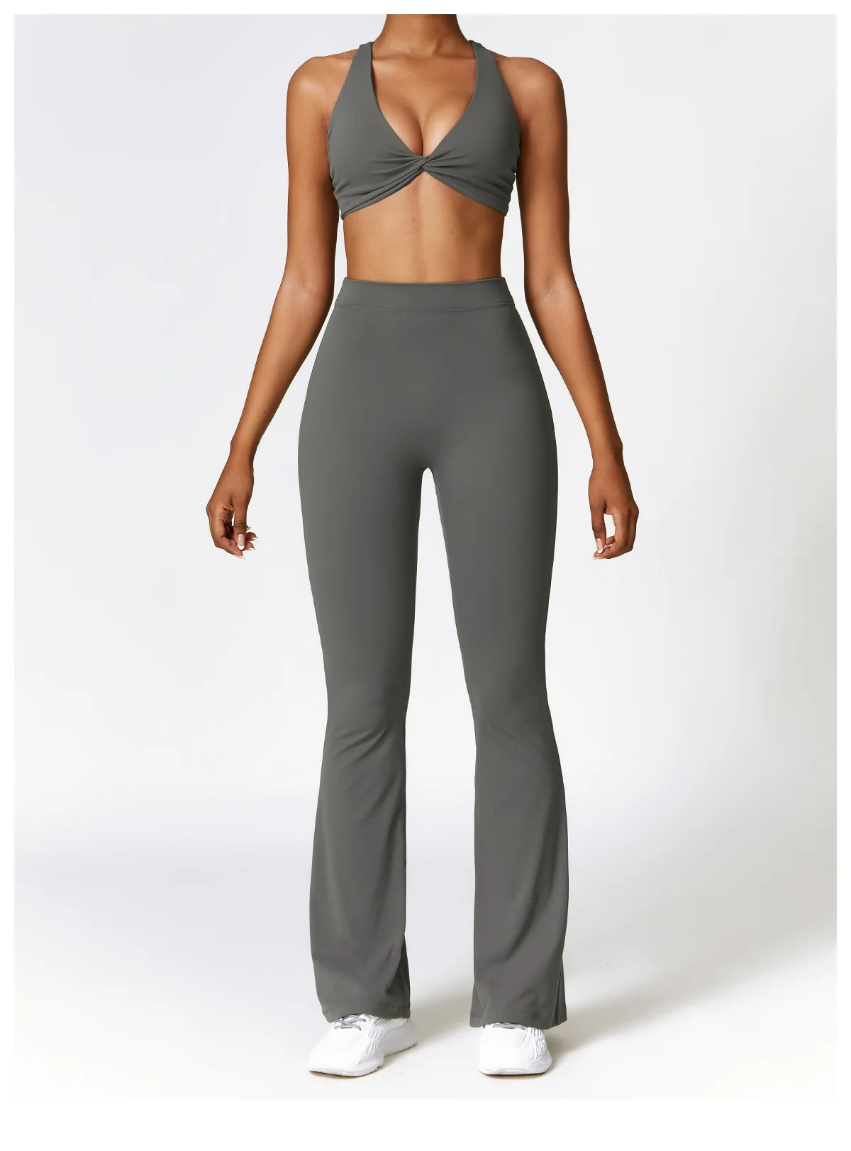 V-shaped Hip Yoga Pants Flare Leggings Women High Waist Wide Leg Pants Women Gym Fitness Sports Flared Pant Dance Trousers