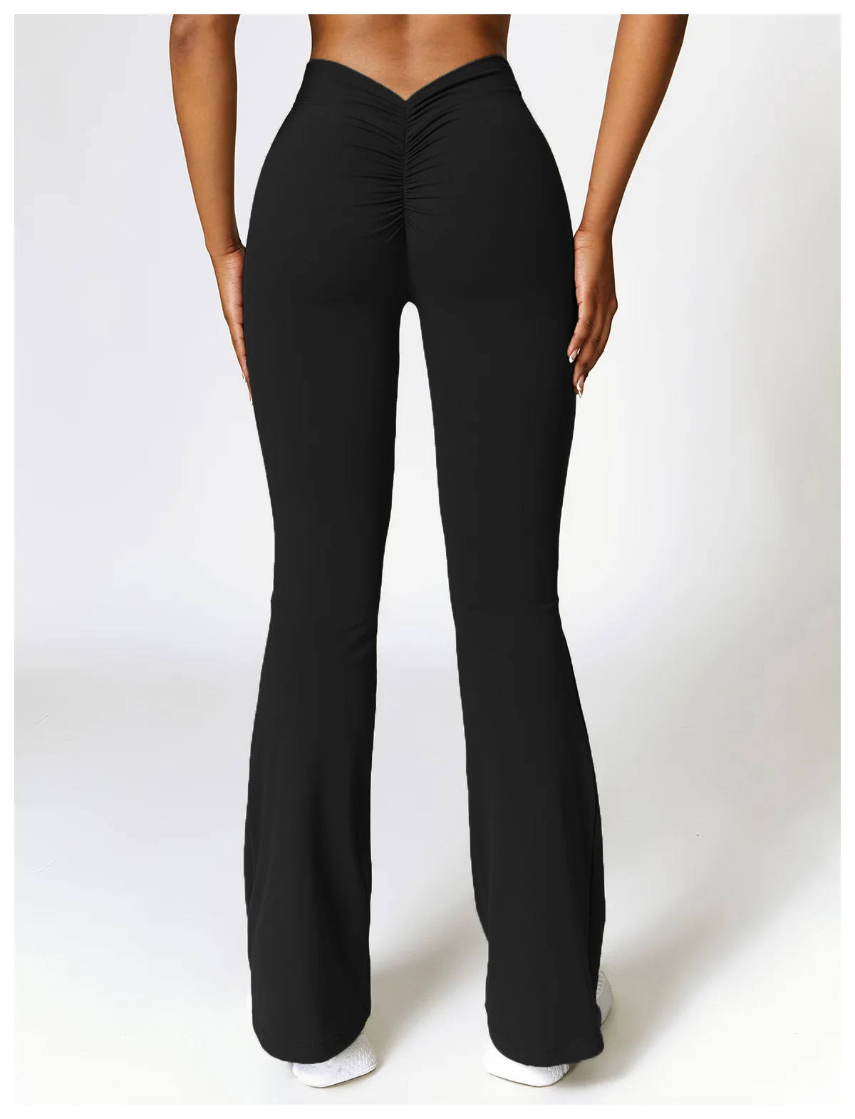 V-shaped Hip Yoga Pants Flare Leggings Women High Waist Wide Leg Pants Women Gym Fitness Sports Flared Pant Dance Trousers