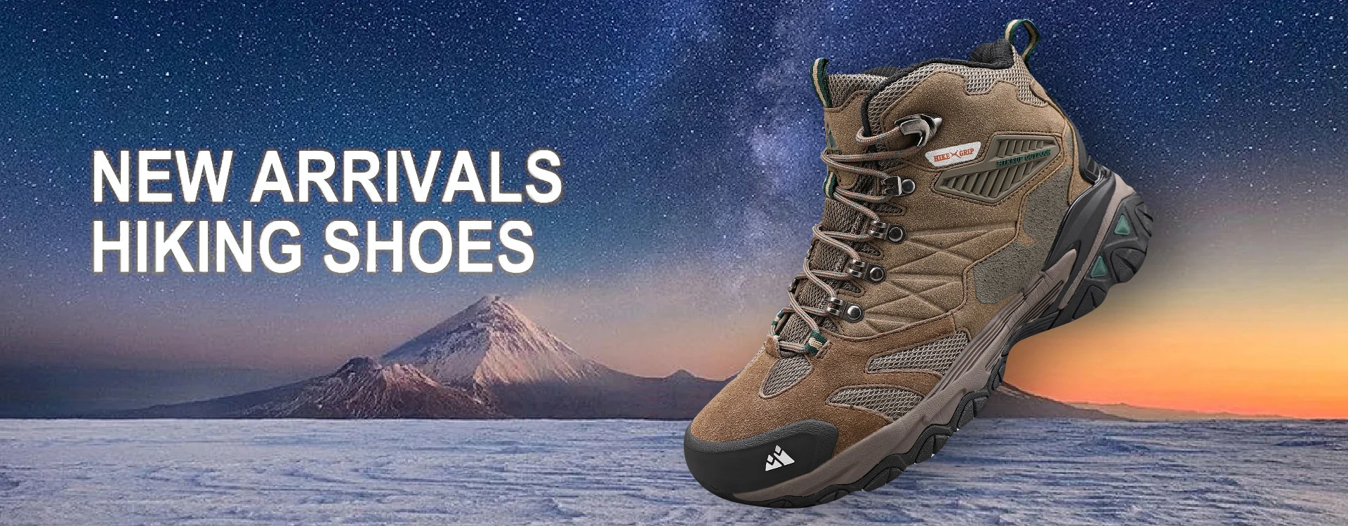HIKEUP Winter Boot Men Outdoor Hiking Boots Suede High Top Leather Outdoor Trekking Sneakers Mens Mountain Tactical Boots