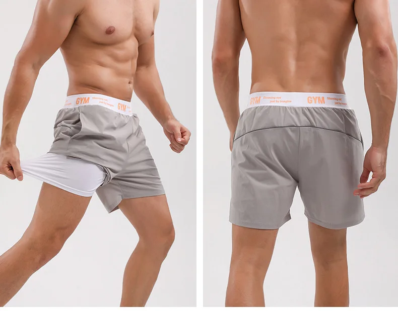Mens Running Shorts Fitness Quick Dry Men Gym Sport Shorts Male Basketball Workout Training Gym Jogger Short Pants Summer Shorts