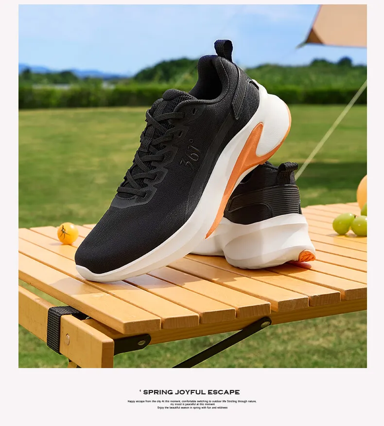 361 Degrees Men Running Racing Shoes Shock Absorbing Wear Thick Bottom Resistant Casual All-Match Mesh Male Sneaker 672412233