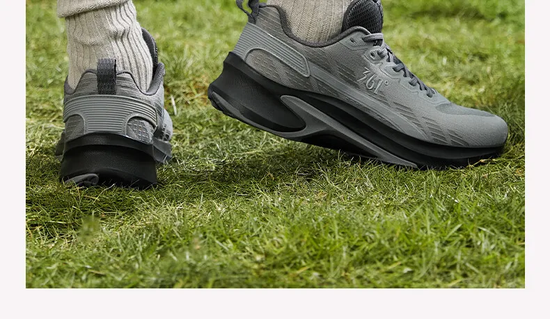 361 Degrees Men Running Racing Shoes Shock Absorbing Wear Thick Bottom Resistant Casual All-Match Mesh Male Sneaker 672412233
