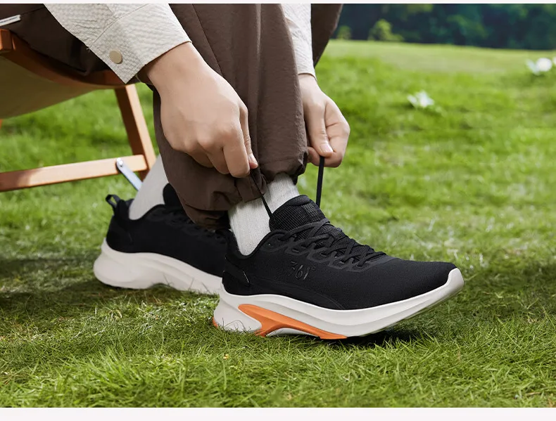 361 Degrees Men Running Racing Shoes Shock Absorbing Wear Thick Bottom Resistant Casual All-Match Mesh Male Sneaker 672412233