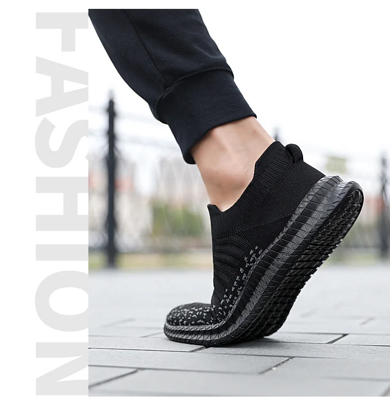 Men Shoes Breathable Men's Sneakers Comfortable Running Shoes Tenis Outdoor Slip On Walking Sneakers Sock Jogging Shoes