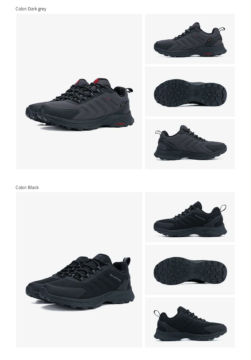 Baasploa Men Hiking Shoes Brand High Quality Male Trekking Climbing Outdoor Sneaker Non-Slip Comfortable Waterproof Sprort Shoes