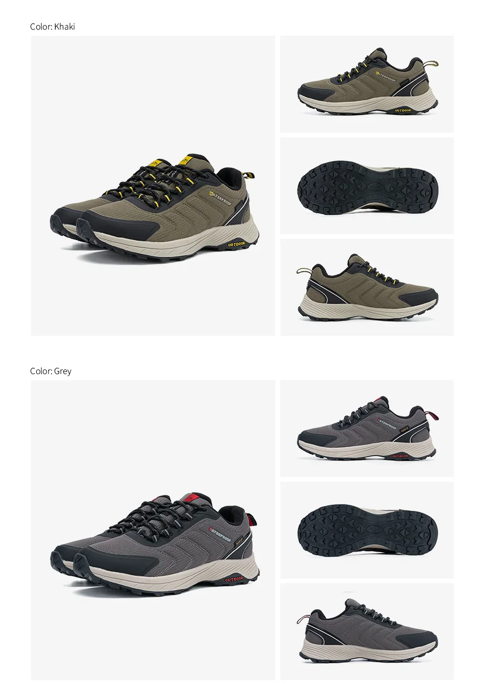 Baasploa Men Hiking Shoes Brand High Quality Male Trekking Climbing Outdoor Sneaker Non-Slip Comfortable Waterproof Sprort Shoes