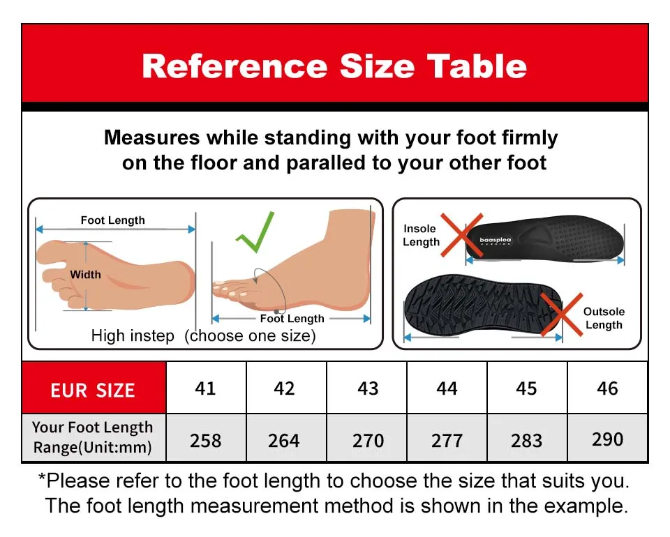 Baasploa Men Hiking Shoes Brand High Quality Male Trekking Climbing Outdoor Sneaker Non-Slip Comfortable Waterproof Sprort Shoes