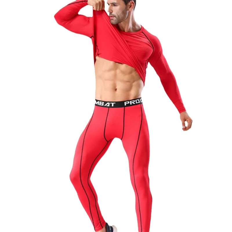 Men's Running Set Gym Jogging Thermo underwear xxxxl Second skin Compression Fitness MMA rashgard Male Quick dry Track suit