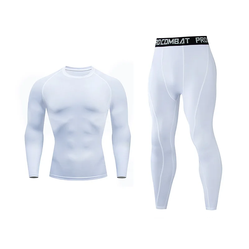 Men's Running Set Gym Jogging Thermo underwear xxxxl Second skin Compression Fitness MMA rashgard Male Quick dry Track suit