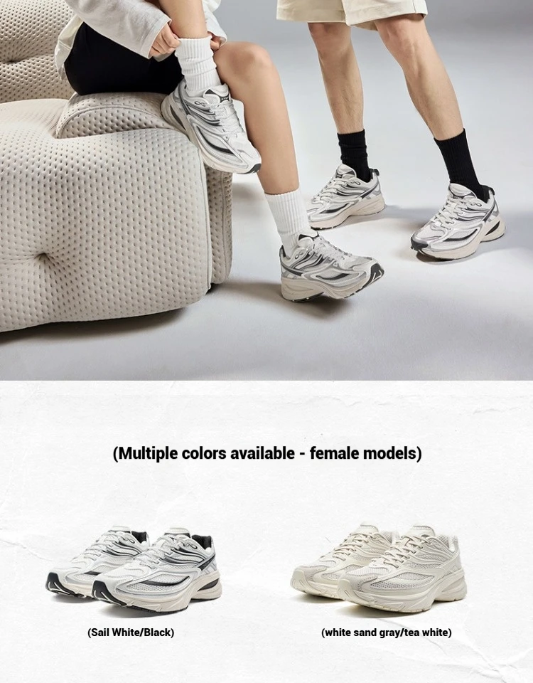 Xtep Little Basque 2 Casual Shoes for Women 2025 Summer Vintage Comfortable Non-Slip Durability Retro Sneakers 875218320018