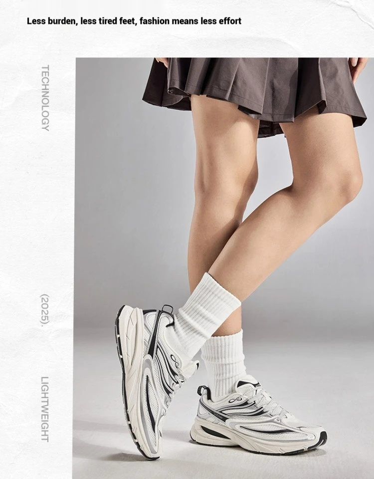 Xtep Little Basque 2 Casual Shoes for Women 2025 Summer Vintage Comfortable Non-Slip Durability Retro Sneakers 875218320018