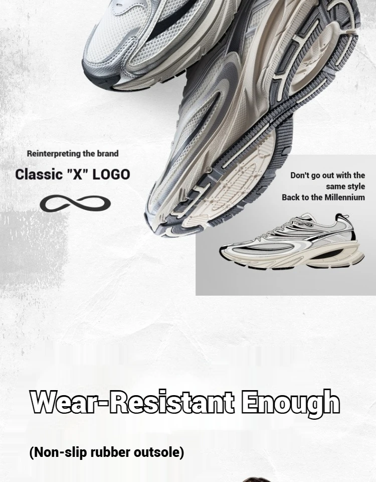 Xtep Little Basque 2 Casual Shoes for Women 2025 Summer Vintage Comfortable Non-Slip Durability Retro Sneakers 875218320018