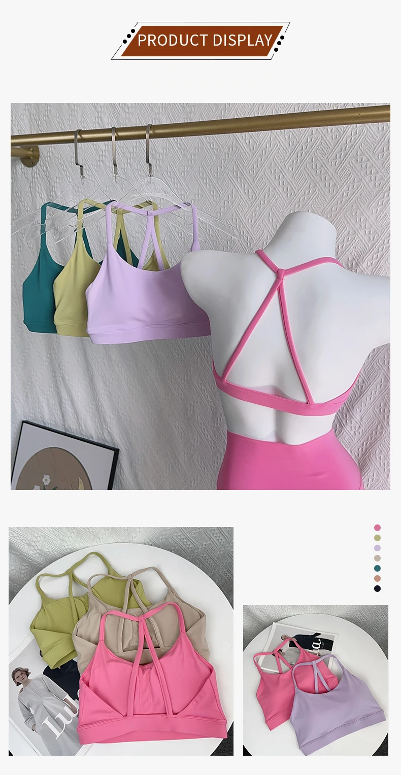 Women Fitness Sports Bra Top Sexy Beauty Back Gym Crop Tops Shockproof Fitness Quick Drying Pilates Running Yoga Tank Top