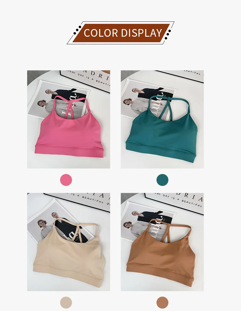 Women Fitness Sports Bra Top Sexy Beauty Back Gym Crop Tops Shockproof Fitness Quick Drying Pilates Running Yoga Tank Top