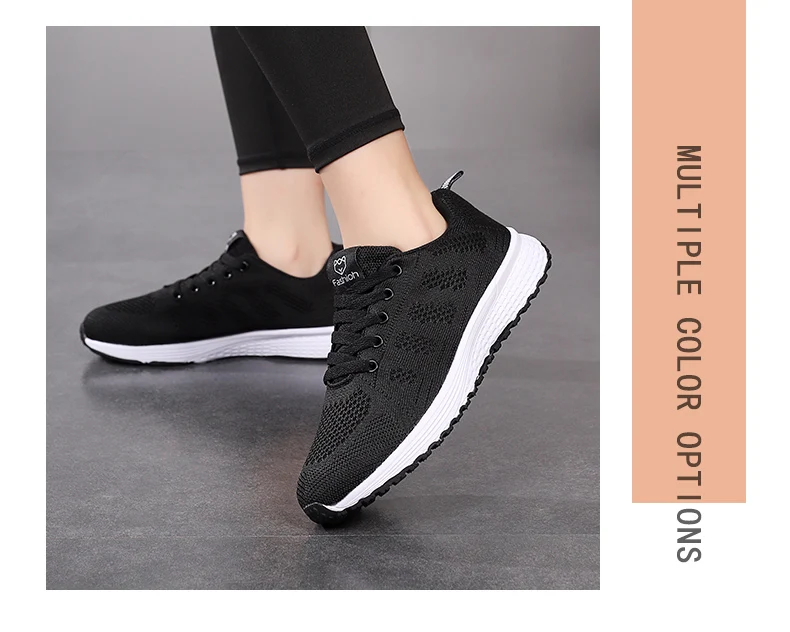New Sneakers Women Casual Shoes Fashion Breathable Walking Mesh Flat Shoes Women 2026 Tenis Feminino White Ladies sports Shoes