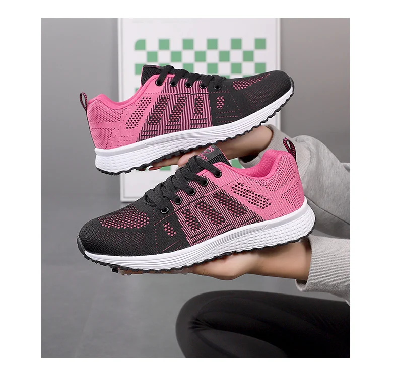 New Sneakers Women Casual Shoes Fashion Breathable Walking Mesh Flat Shoes Women 2026 Tenis Feminino White Ladies sports Shoes