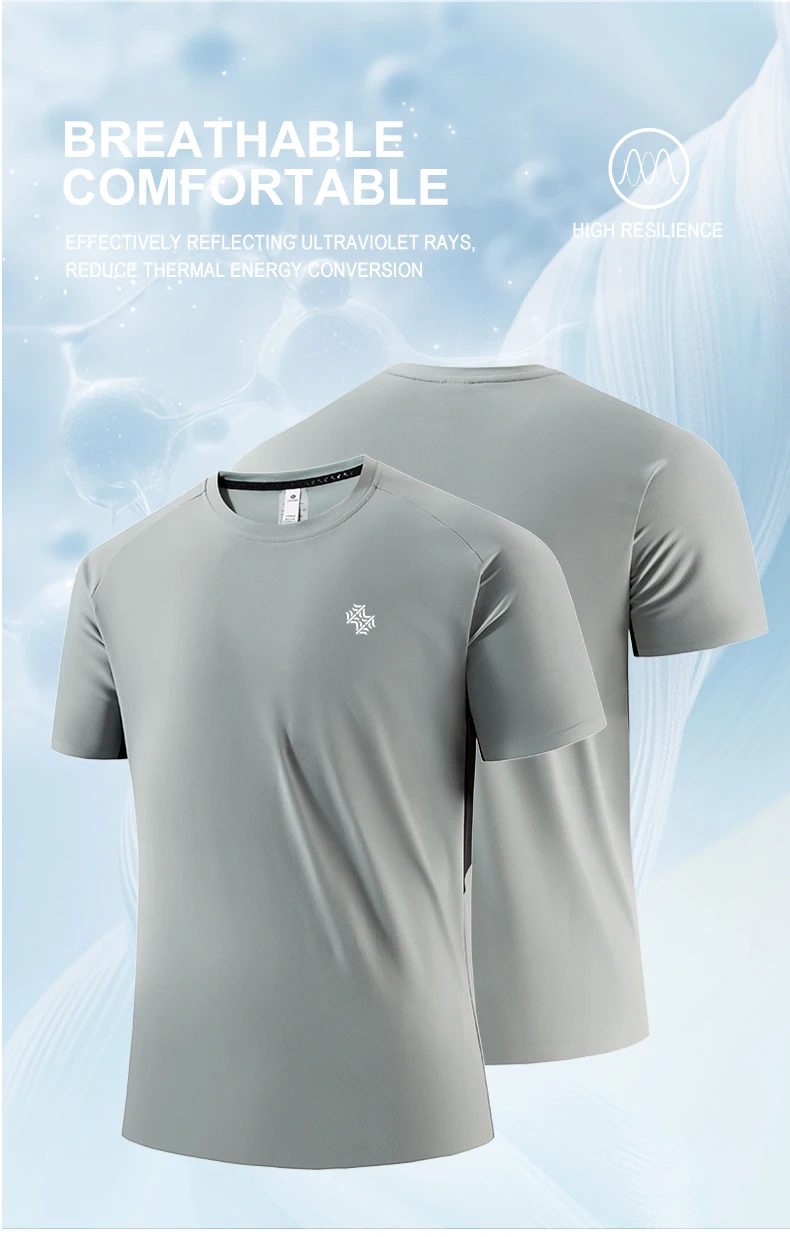 SBWL 2026 Summer Men's New Outdoor Running Fitness Quick Dry Sports T-Shirt High Quality Light Casual Short Sleeve Gym Tops