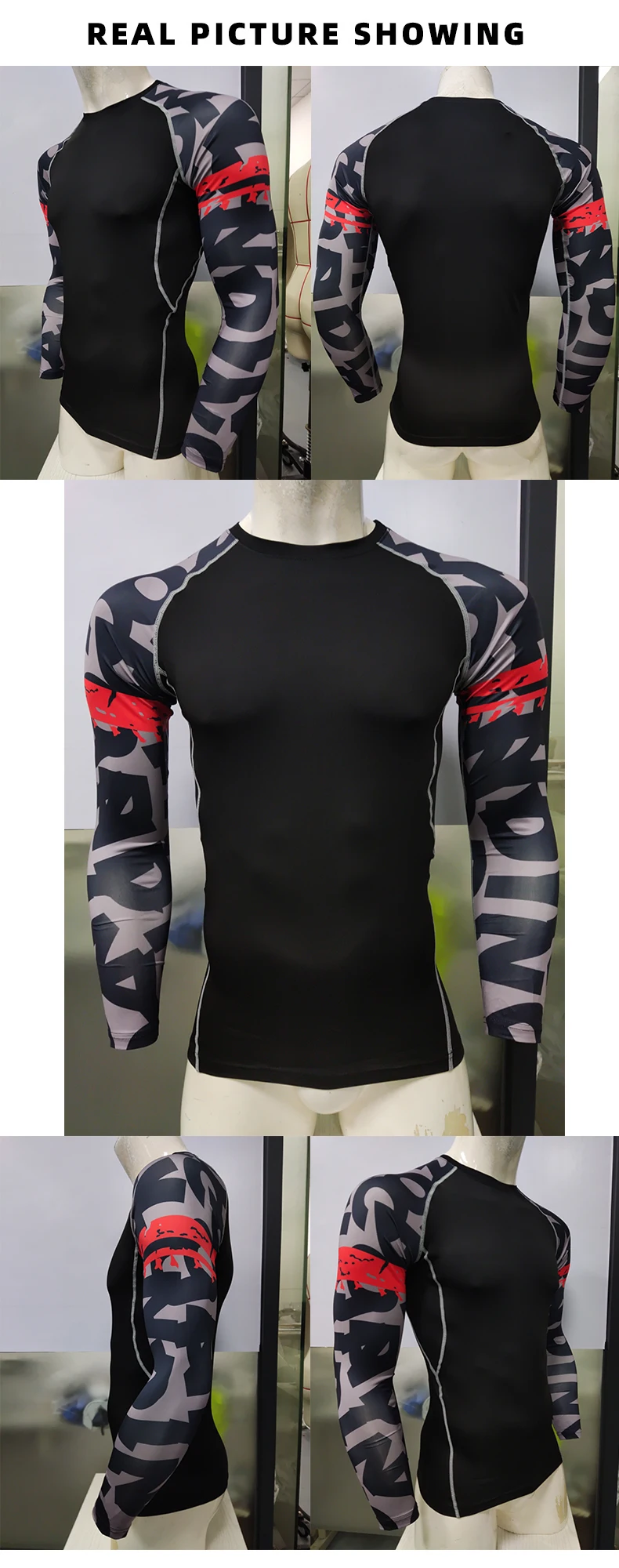 Long Sleeve Men Boxing MMA Rashguard T-shirts Sportswear MMA Compression Sport Tops Kickboxing Jerseys Fitness Bjj Gi Clothing