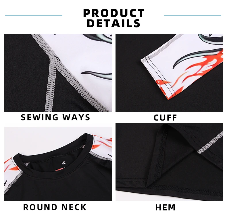 Long Sleeve Men Boxing MMA Rashguard T-shirts Sportswear MMA Compression Sport Tops Kickboxing Jerseys Fitness Bjj Gi Clothing