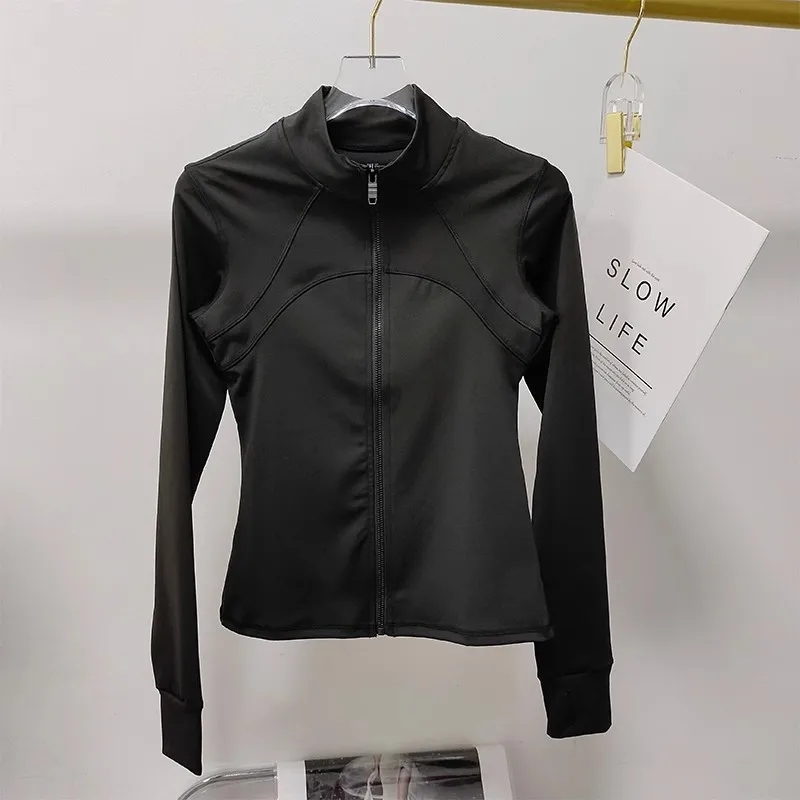 Women's Sports Jackets Long Sleeve Sports Jacket Quick-drying Running Training Coat Fitness Top Gym Jacket Workout Sweatshirt