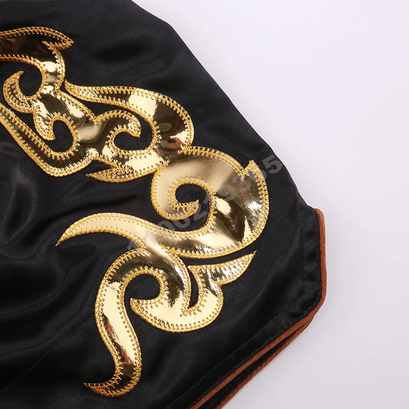 Muay Thai Fight Kickboxing Shorts Fitness Men Women Kids Boxing Shorts Embroidery Thailand Gym Training Black MMA Jujitsu Pants