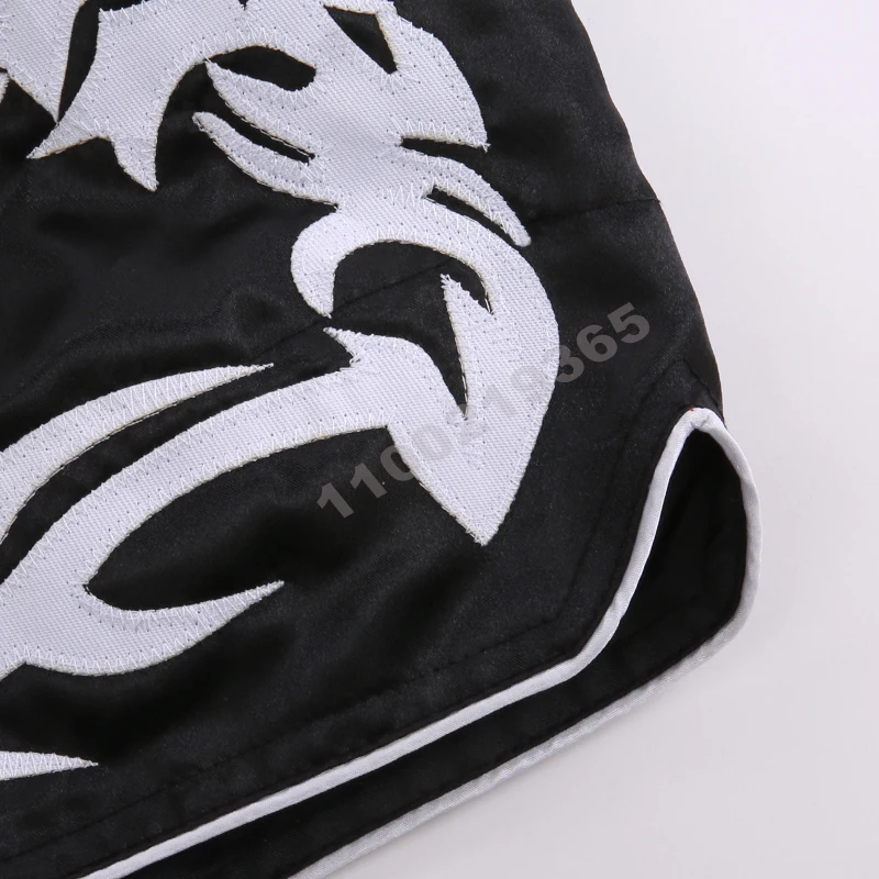 Muay Thai Fight Kickboxing Shorts Fitness Men Women Kids Boxing Shorts Embroidery Thailand Gym Training Black MMA Jujitsu Pants