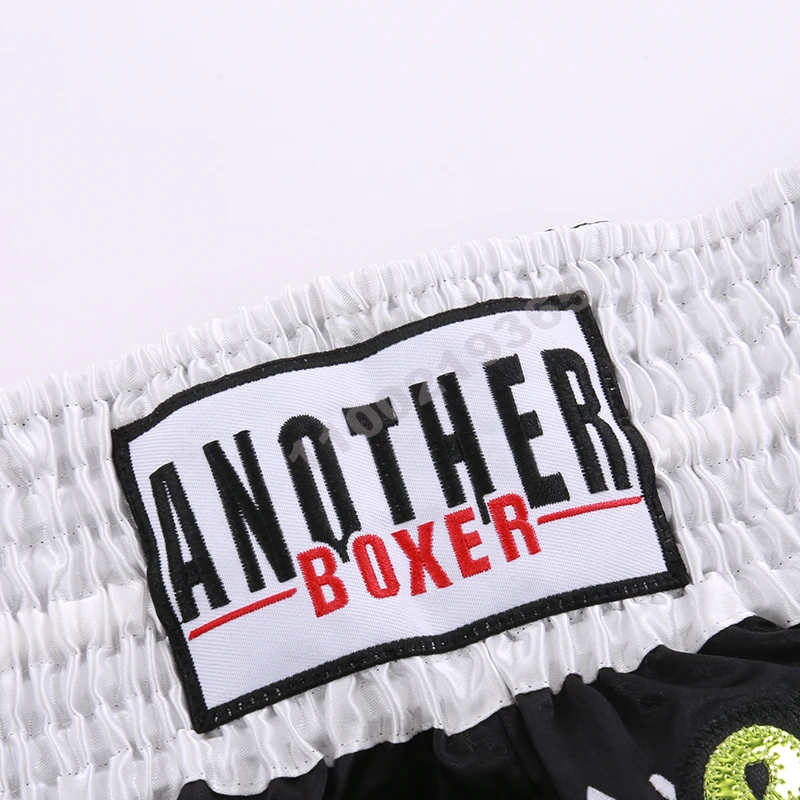 Muay Thai Fight Kickboxing Shorts Fitness Men Women Kids Boxing Shorts Embroidery Thailand Gym Training Black MMA Jujitsu Pants
