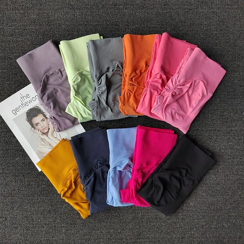 Seamless Sport Yoga High Waist Pants Leggings Sport See Through Yoga Gym Running Quick Dry Pants Scrunch Butt Pants