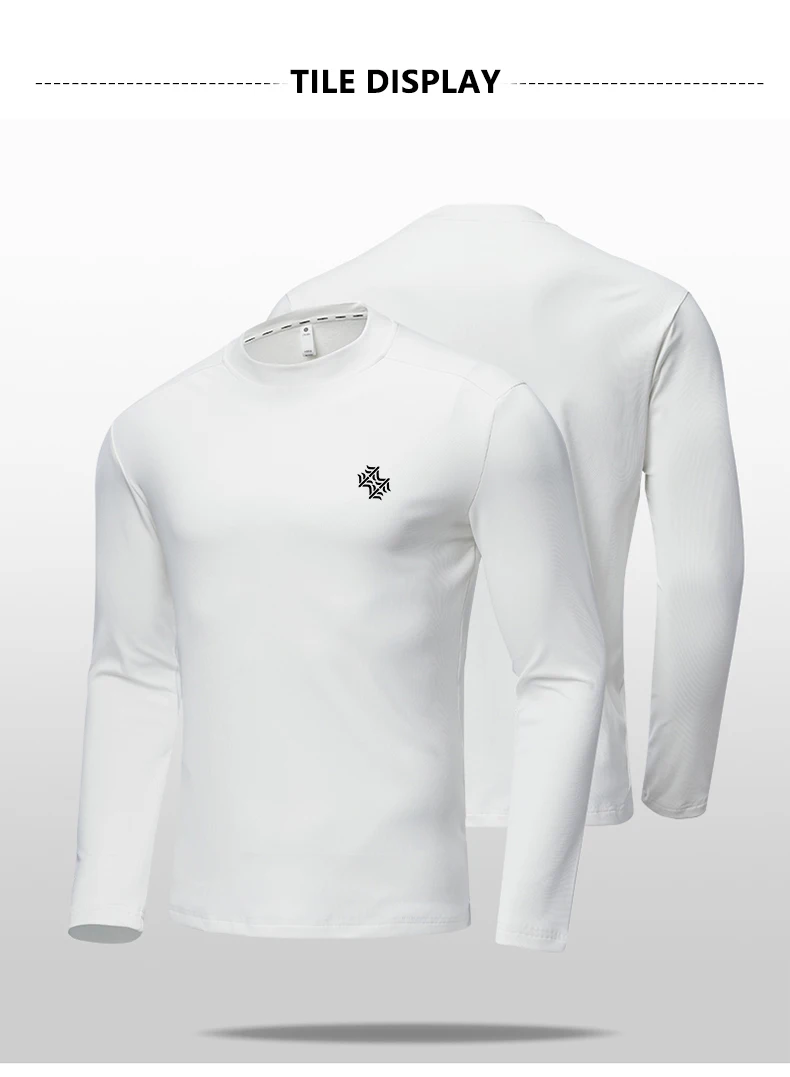 SBWL Autumn and Winter High Quality Outdoor Sports Warm Inside with Elastic Long Sleeve T-Shirt Running Fitness Base Shirt Tops