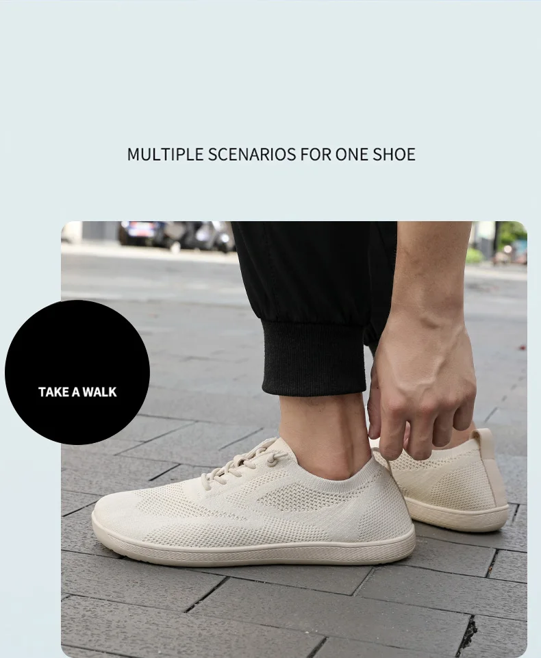 Men's Wide Barefoot Shoes Casual Unisex Minimalist Sneakers Zero Drop Outdoo Running Climbing Sneaker Ventilation Non Slip Shoes