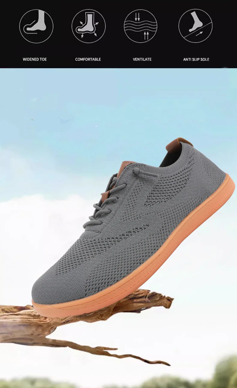 Men's Wide Barefoot Shoes Casual Unisex Minimalist Sneakers Zero Drop Outdoo Running Climbing Sneaker Ventilation Non Slip Shoes