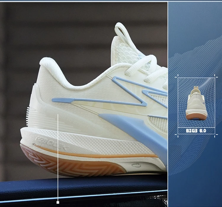 361 Degrees BIG3 6.0 Men's Basketball Sports Shoes Wear-Resistant Non-Slip Combat Breathable Rebound Sneakers Male 672521121