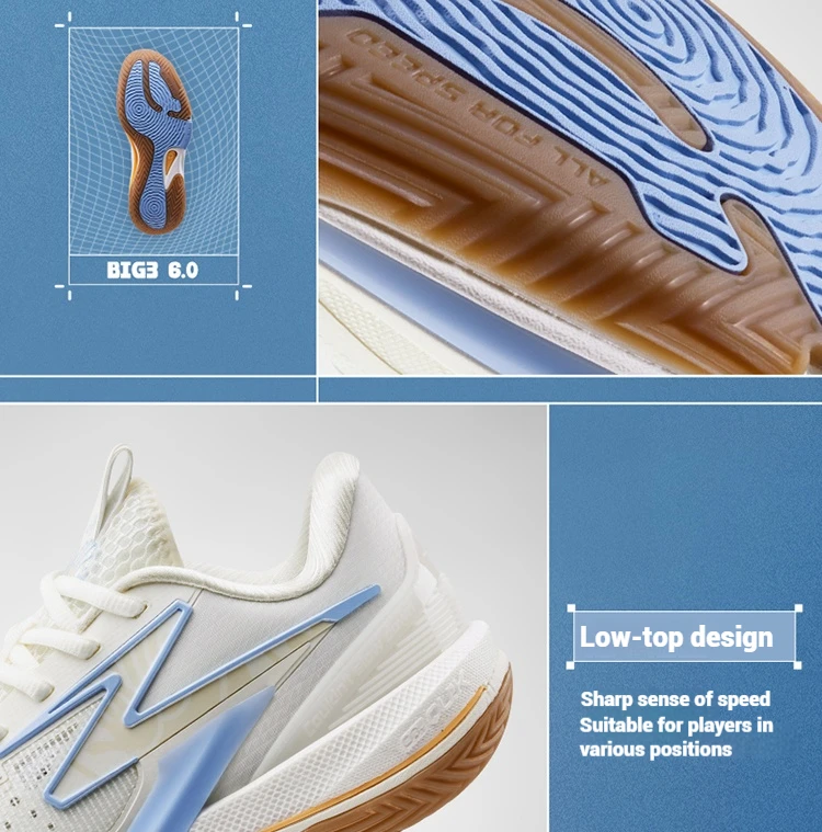 361 Degrees BIG3 6.0 Men's Basketball Sports Shoes Wear-Resistant Non-Slip Combat Breathable Rebound Sneakers Male 672521121