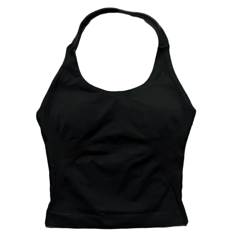 Women Sports Yoga Vest Running Gym Top Fitness Quick-Dry Workout Vest High Elastic Yoga Tank Top Gym Seamless Workout Sports Bra