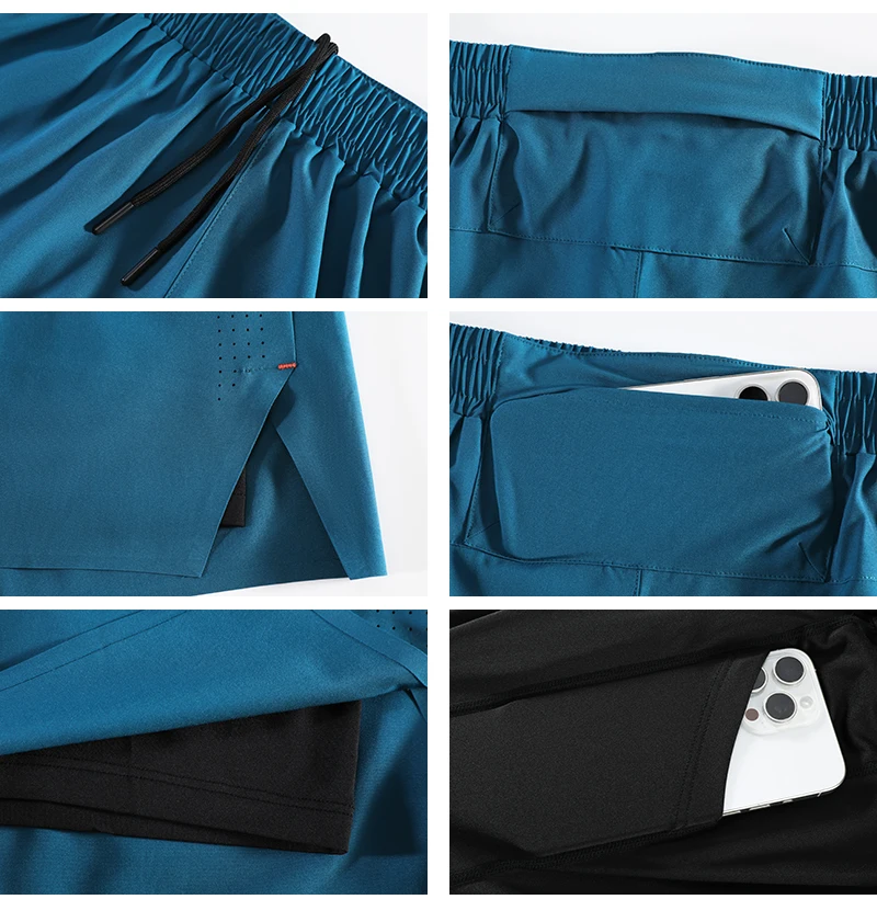 Men's Running Shorts Gym Sports Fitness Training Jogging Sportswear Comfortable Breathable Quick-Dry Compression Clothing