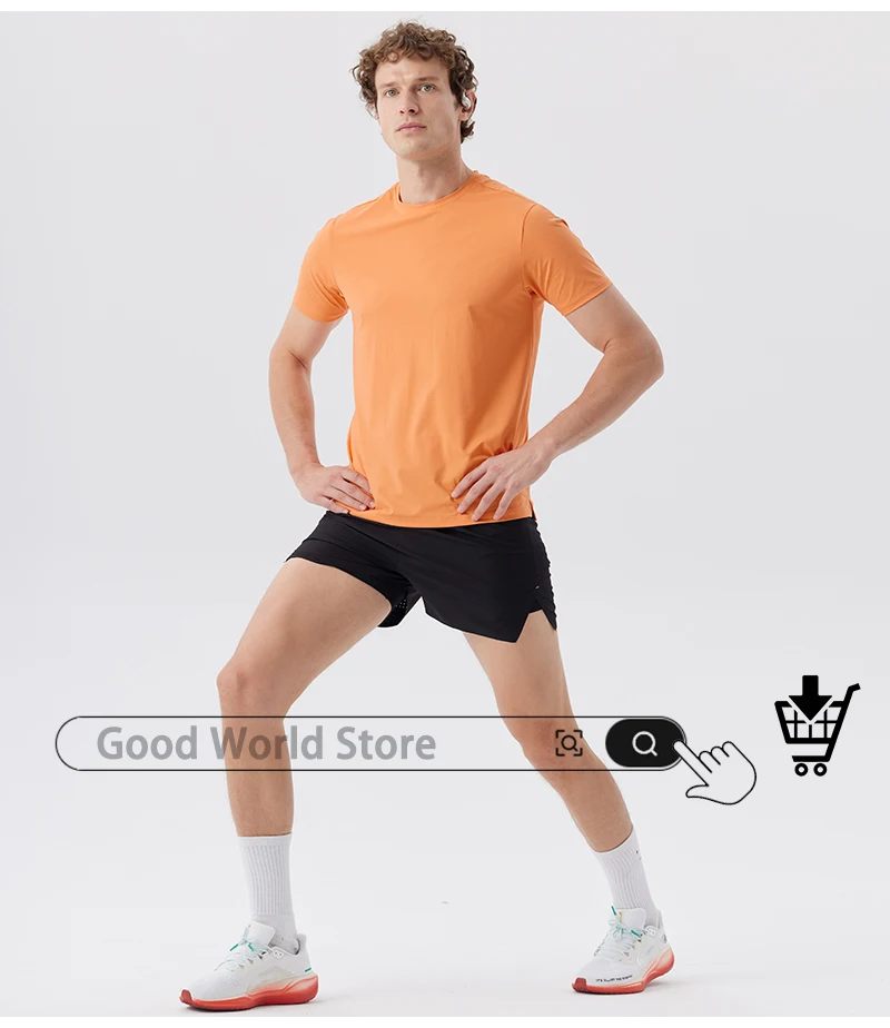 Men's Running Shorts Gym Sports Fitness Training Jogging Sportswear Comfortable Breathable Quick-Dry Compression Clothing