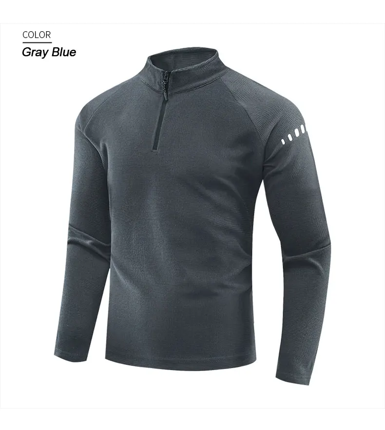 Running Long Sleeve T-shirt Reflective Men Sportswear Breathable Black Coat Gym Jogging Male Gym Fitness Spring Autumn Clothing