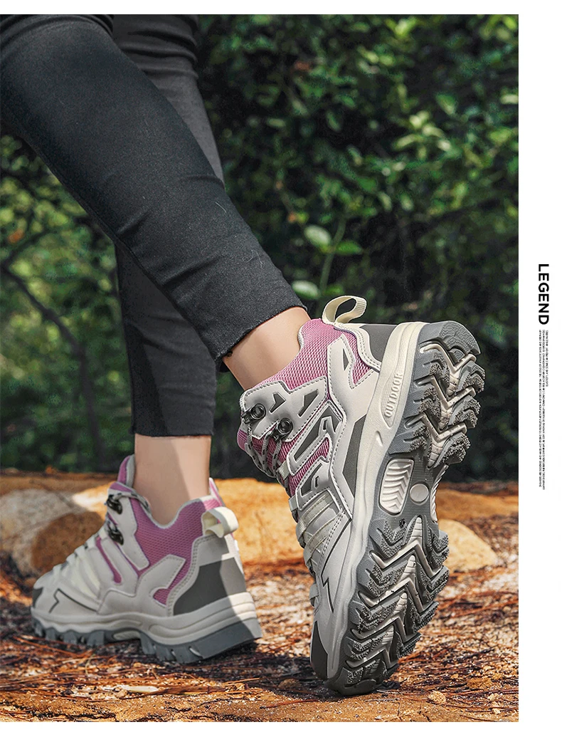 2025 New Hiking Shoes Unisex Outdoor Hiking Sports Shoes Camping Boots Ladies Waterproof Walking Shoes Non-slip Hiking Shoes