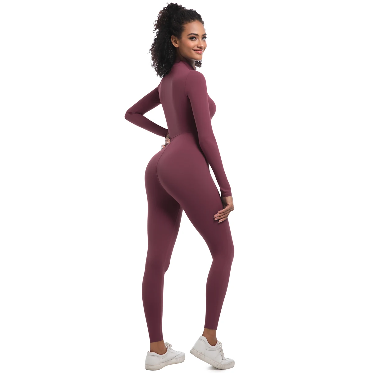 Women's Jumpsuit Women's Sports Shapewear Seamless Slim Fit Long Sleeve Sports Bodysuit Fitness Sports Bodysuit Yoga Suit