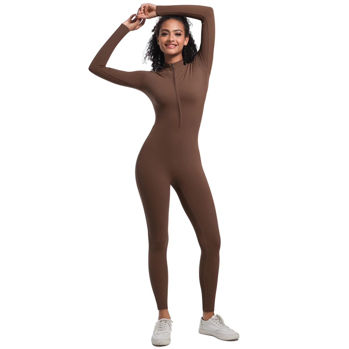 Women's Jumpsuit Women's Sports Shapewear Seamless Slim Fit Long Sleeve Sports Bodysuit Fitness Sports Bodysuit Yoga Suit