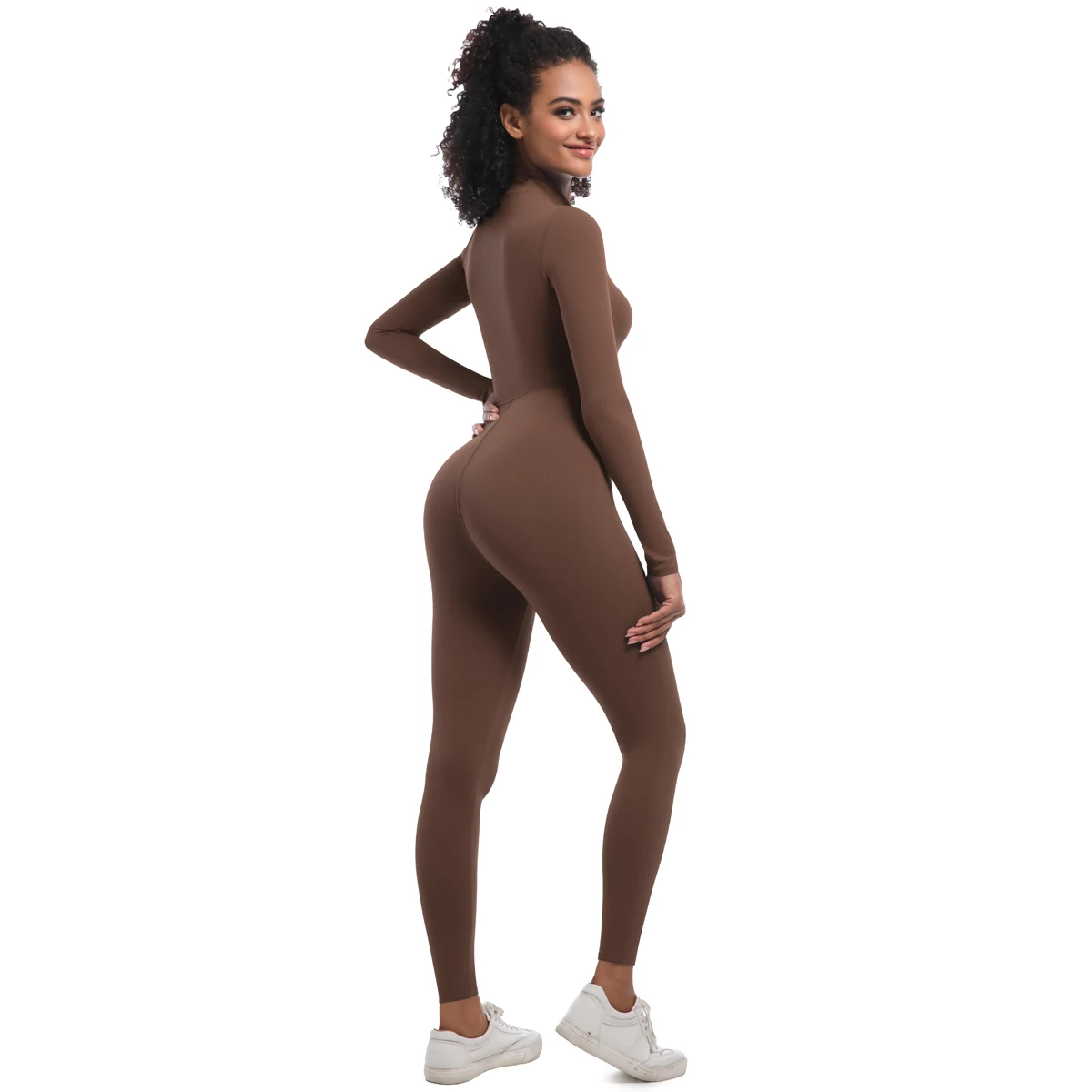 Women's Jumpsuit Women's Sports Shapewear Seamless Slim Fit Long Sleeve Sports Bodysuit Fitness Sports Bodysuit Yoga Suit